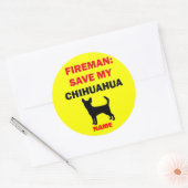 カスタム救MyChihuahua ラウンドシール (封筒)