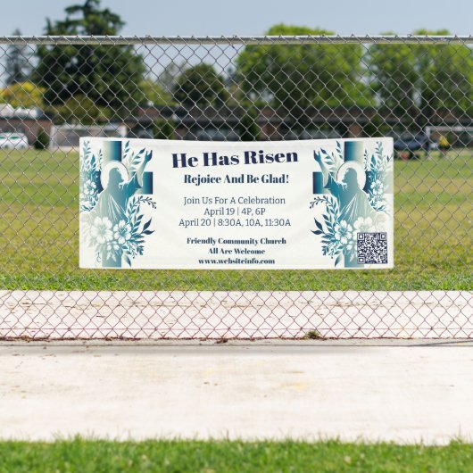 カスタム教会クロスキリスト教イエズイースター 横断幕 (インサイチュ)