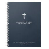 カスタム教会セモダンルモンクロス海軍信仰 ノートブック (正面)