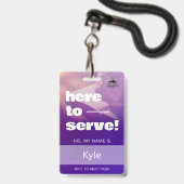 カスタム教会名バッジIDテンプレート バッジ (ストラップ付き表面)