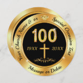 カスタム教会100周年記念招待状 シーズンカード (正面/裏面)