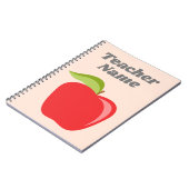 カスタム教師アップル 現代的なリンゴ ノートブック (左側)