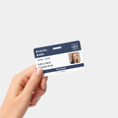 カスタム教師 ID カード 学校名 写真 テンプレート バッジ (手持ち)