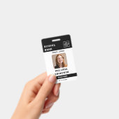 カスタム教師 ID カード 学校 テンプレート 名前 写真 バッジ (手持ち)