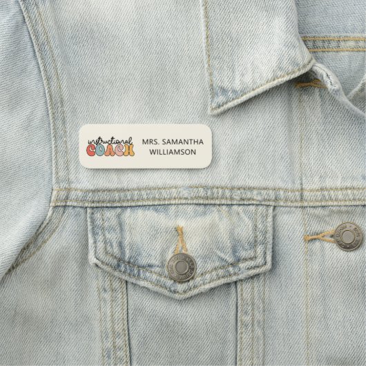 カスタム教育コーチ教育コーチレトロ 名札 (インサイチュ)