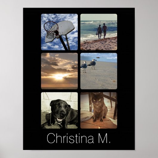 カスタム数々の写真コラージュ ポスター (正面)