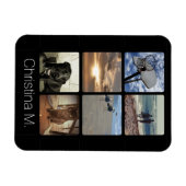 カスタム数々の写真コラージュ マグネット (横)