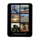 カスタム数々の写真コラージュ マグネット (縦)