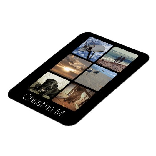 カスタム数々の写真コラージュ マグネット (左側)