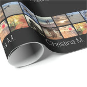 カスタム数々の写真コラージュ ラッピングペーパー (ロールコーナー)