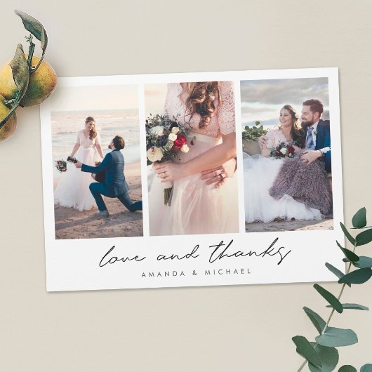 カスタム数々の写真結婚のThank You Magnet