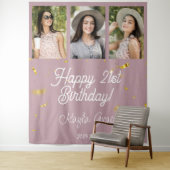 カスタム数々のPhoto Birthday Party Wall Backdrop タペストリー (インサイチュ)