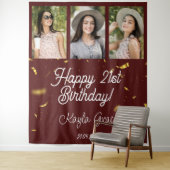 カスタム数々のPhoto Birthday Party Wall Backdrop タペストリー (インサイチュ)