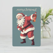 カスタム文字おもしろい飲サンタ 招待状 (スタンド正面)