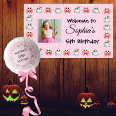 カスタム文字かわいい幽霊テーマ子供の誕生日 横断幕