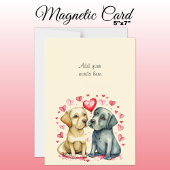 カスタム文字かわいい犬の磁気カード マグネット招待状