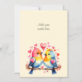 カスタム文字かわいい鳥の磁気カード マグネット招待状 (正面)