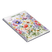 カスタム文字かわいらし夏フローラ ノートブック (右側)