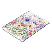 カスタム文字かわいらし夏フローラ ノートブック (左側)