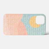 カスタム文字とイメージサマーカラー青ピンクかわいい Case-Mate iPhoneケース (裏面 (横))