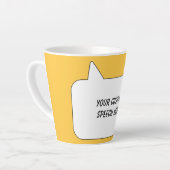 カスタム文字とカラースピーチバブル カフェラテマグ (左アングル)