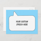カスタム文字とカラースピーチバブル ポストカード (正面/裏面)