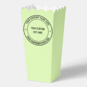 カスタム文字とカラーズビジネスポップコーンボックス フェイバーボックス (裏面)