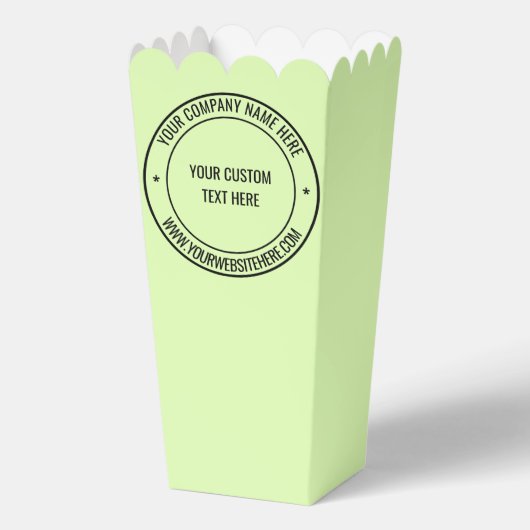 カスタム文字とカラーズビジネスポップコーンボックス フェイバーボックス (裏面)