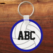 カスタム文字とカラーバレーボールキーチェーン キーホルダー (裏面)