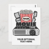 カスタム文字とカラームービー時間 ポストカード (正面/裏面)