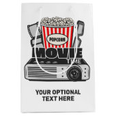 カスタム文字とカラームービー時間 ミディアムペーパーバッグ (正面)