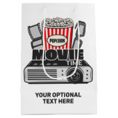 カスタム文字とカラームービー時間 ミディアムペーパーバッグ (裏面)