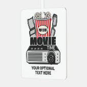カスタム文字とカラームービー時間 メタルオーナメント (正面左)