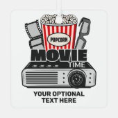 カスタム文字とカラームービー時間 メタルオーナメント (裏面)