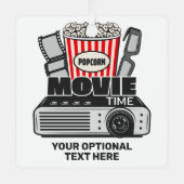 カスタム文字とカラームービー時間 メタルオーナメント (正面)