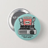 カスタム文字とカラームービー時間 缶バッジ (正面&裏面)