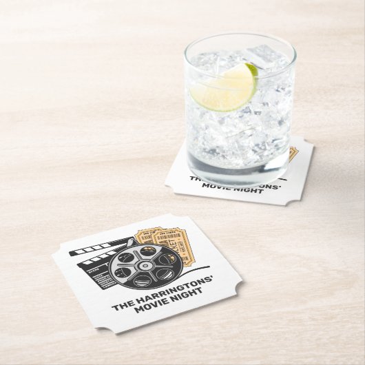 カスタム文字とカラームービー ペーパーコースター (インサイチュ)