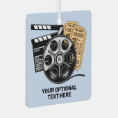 カスタム文字とカラームービー メタルオーナメント (正面右)