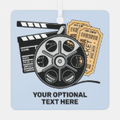 カスタム文字とカラームービー メタルオーナメント (裏面)