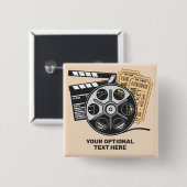 カスタム文字とカラームービー 缶バッジ (正面&裏面)