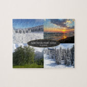 カスタム文字とコラージュパーソナライズされた ジグソーパズル (横)