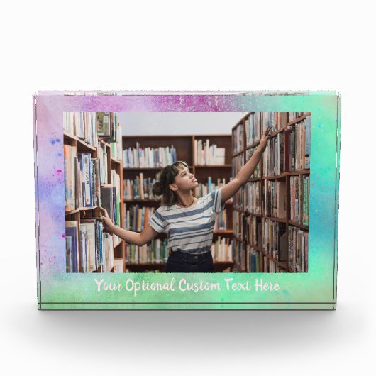 カスタム文字とフォトカラー爆発 フォトブロック (正面)