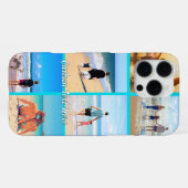 カスタム文字とフォトコラージュiPhoneケース iPhoneケース (裏面横)