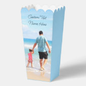 カスタム文字と写真のポップコーンパーソナライズされた箱 フェイバーボックス (裏面)