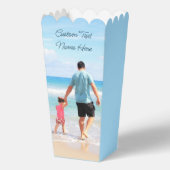 カスタム文字と写真のポップコーンパーソナライズされた箱 フェイバーボックス (正面)