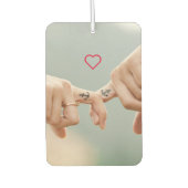 カスタム文字と写真デザイン – ロマンチック –  カーエアーフレッシュナー (正面)