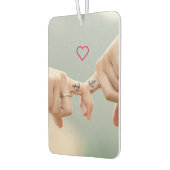 カスタム文字と写真デザイン – ロマンチック –  カーエアーフレッシュナー (左)