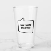 カスタム文字と名前の吹き出し タンブラーグラス (正面)