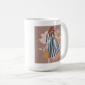 カスタム文字と画像を追加して自分のかわいい画像を作成 コーヒーマグカップ (正面右)