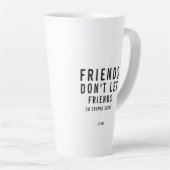 カスタム文字のおもしろい友情 カフェラテマグ (右アングル)